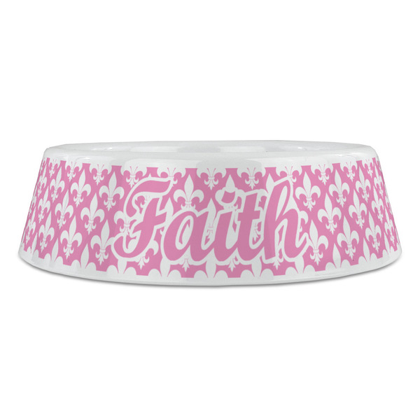 Fleur De Lis Plastic Pet Bowls - Large - FRONT