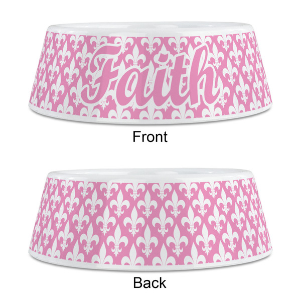 Fleur De Lis Plastic Pet Bowls - Medium - APPROVAL
