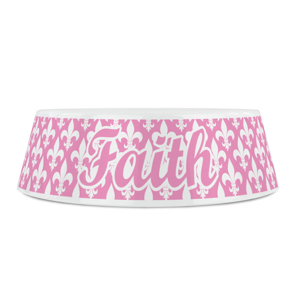 Fleur De Lis Plastic Pet Bowls - Small - FRONT