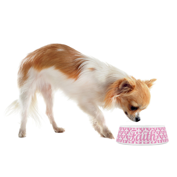 Fleur De Lis Plastic Pet Bowls - Small - LIFESTYLE