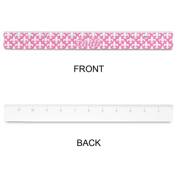 Fleur De Lis Plastic Ruler - 12" - APPROVAL