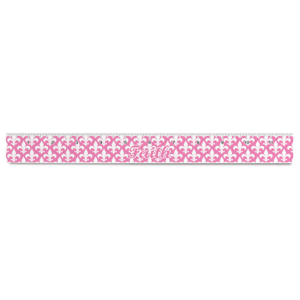 Fleur De Lis Plastic Ruler - 12" - FRONT