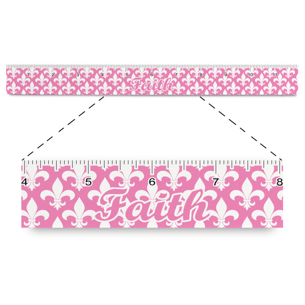 Custom Fleur De Lis Plastic Ruler - 12" (Personalized)