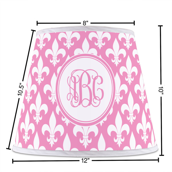 Fleur De Lis Poly Film Empire Lampshade - Dimensions