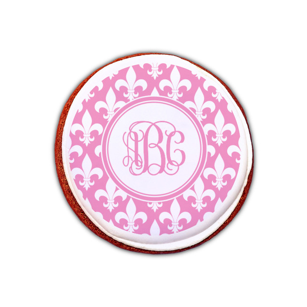 Fleur De Lis Printed Icing Circle - XSmall - On Cookie