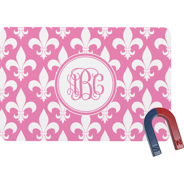 Custom Fleur De Lis Rectangular Fridge Magnet (Personalized)