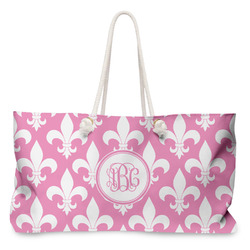 Fleur De Lis Large Tote Bag with Rope Handles (Personalized)