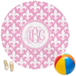 Fleur De Lis Round Beach Towel (Personalized)