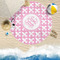 Fleur De Lis Round Beach Towel Lifestyle