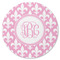 Fleur De Lis Round Rubber Backed Coaster (Personalized)