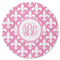 Fleur De Lis Round Rubber Backed Coaster (Personalized)