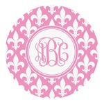 Fleur De Lis Round Decal - Small (Personalized)