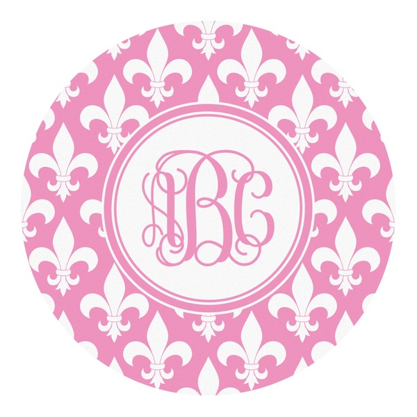 Custom Fleur De Lis Round Decal - Small (Personalized)