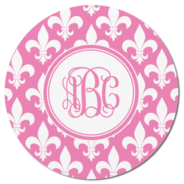 Fleur De Lis Round Fridge Magnet - FRONT
