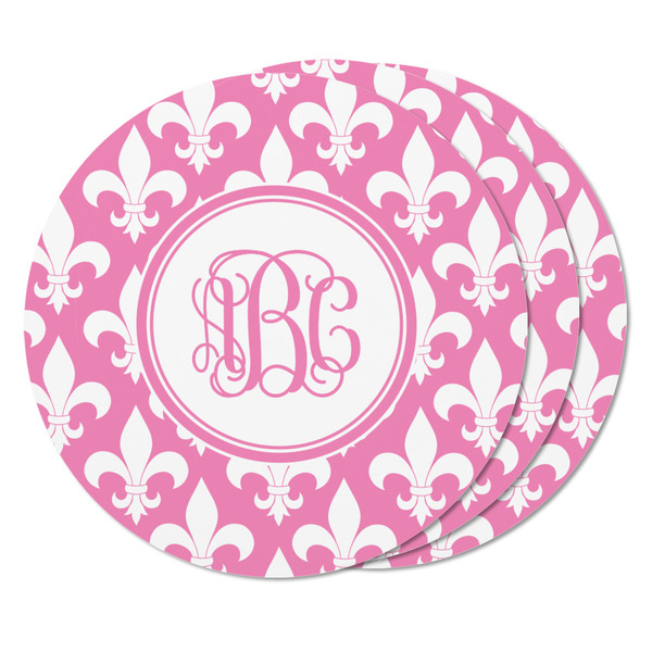 Fleur De Lis Round Fridge Magnet - THREE