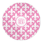 Fleur De Lis 5' Round Indoor Area Rug (Personalized)