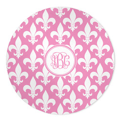 Fleur De Lis 5' Round Indoor Area Rug (Personalized)