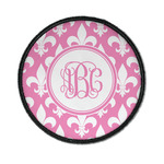 Fleur De Lis Iron On Round Patch w/ Monogram