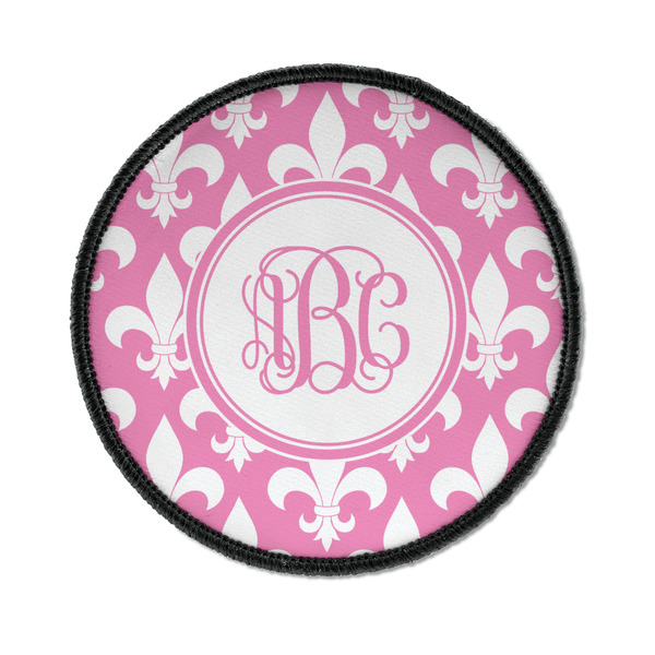 Custom Fleur De Lis Iron On Round Patch w/ Monogram