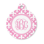 Fleur De Lis Round Pet ID Tag - Small (Personalized)