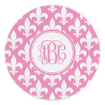 Fleur De Lis Round Stone Trivet (Personalized)