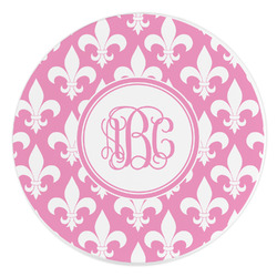 Fleur De Lis Round Stone Trivet (Personalized)