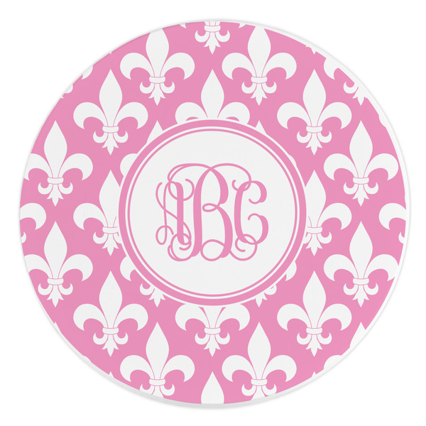 Custom Fleur De Lis Round Stone Trivet (Personalized)