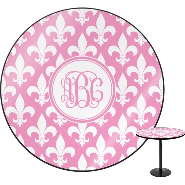 Custom Fleur De Lis Round Table (Personalized)
