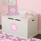 Fleur De Lis Round Wall Decal on Toy Chest
