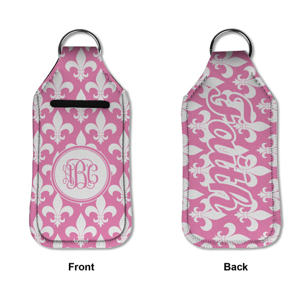 Fleur De Lis Sanitizer Holder Keychain - Large APPROVAL (Flat)