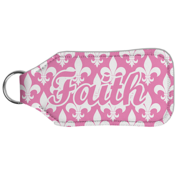 Fleur De Lis Sanitizer Holder Keychain - Large (Back)
