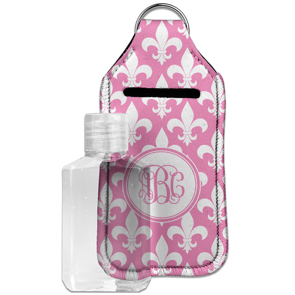 Fleur De Lis Sanitizer Holder Keychain - Large with Case