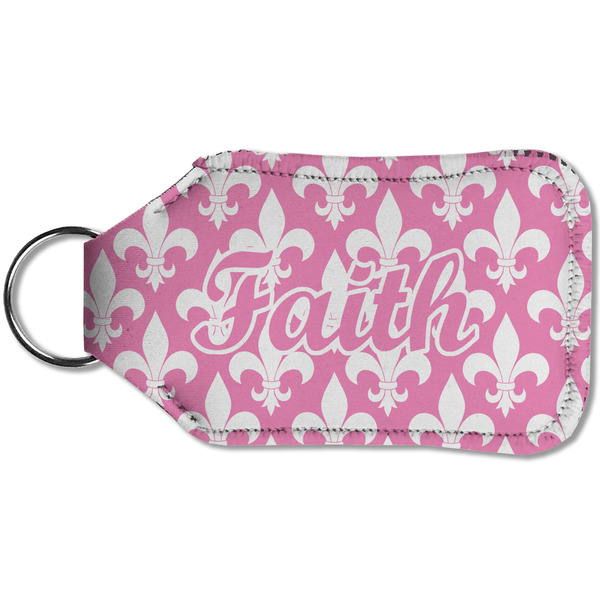 Fleur De Lis Sanitizer Holder Keychain - Small (Back)