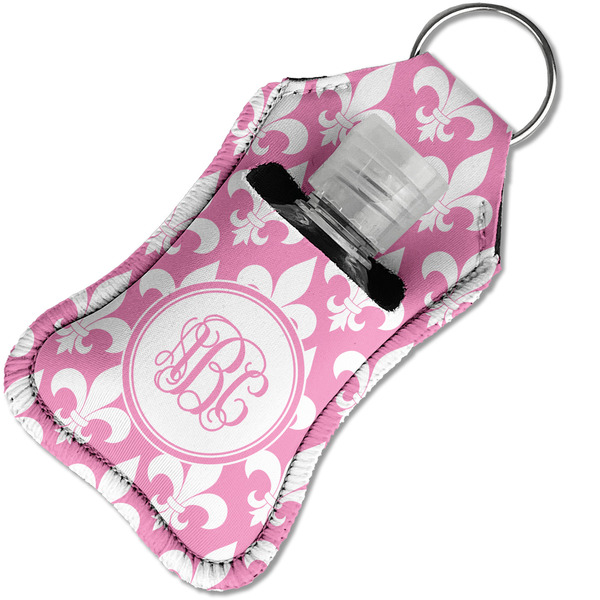 Fleur De Lis Sanitizer Holder Keychain - Small in Case