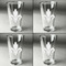 Fleur De Lis Set of Four Engraved Beer Glasses - Individual View