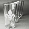 Fleur De Lis Pint Glasses - Engraved (Set of 4)
