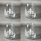 Fleur De Lis Set of Four Personalized Stemless Wineglasses (Approval)