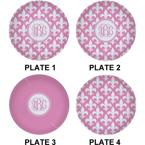 Fleur De Lis Set of Lunch / Dinner Plates (Approval)