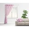 Fleur De Lis Sheer Curtain With Window and Rod - in Room Matching Pillow
