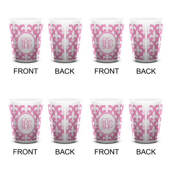 Fleur De Lis Shot Glass - White - Set of 4 - APPROVAL