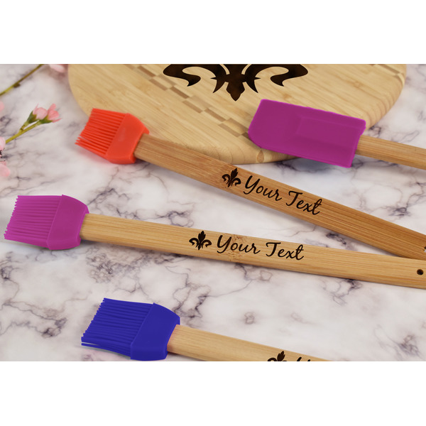 Fleur De Lis Silicone Brush - Purple - Lifestyle