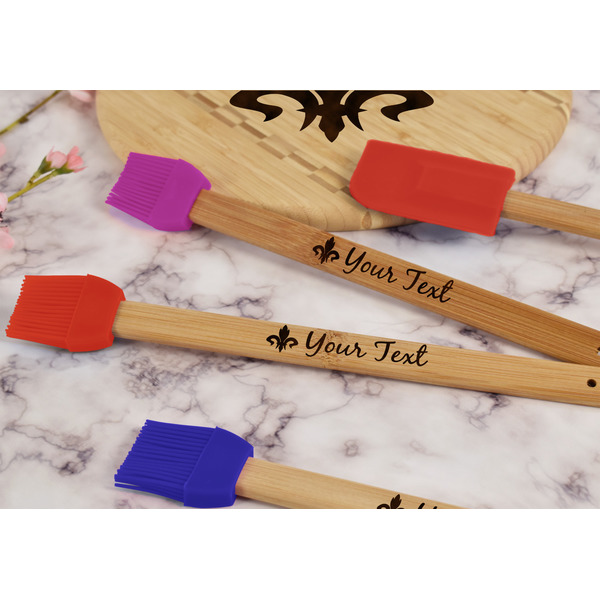 Fleur De Lis Silicone Brush - Red - Lifestyle