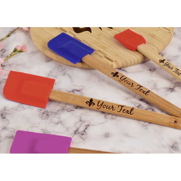 Fleur De Lis Silicone Spatula - Red - Lifestyle
