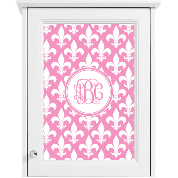 Fleur De Lis Single White Cabinet Decal