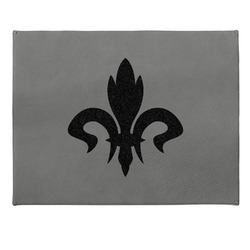 Fleur De Lis Small Gift Box w/ Engraved Leather Lid