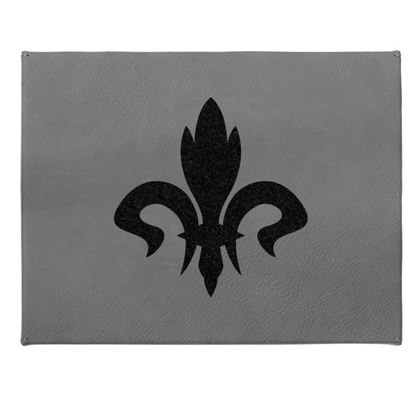 Fleur De Lis Small Engraved Gift Box with Leather Lid - Approval