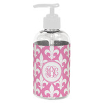 Fleur De Lis Plastic Soap / Lotion Dispenser (8 oz - Small - White) (Personalized)