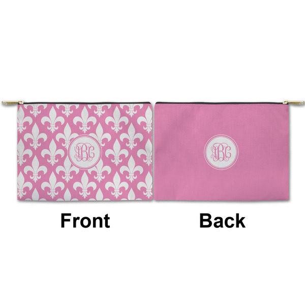 Fleur De Lis Small Zipper Pouch Approval (Front and Back)