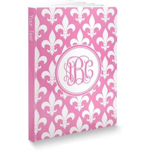Custom Fleur De Lis Softbound Notebook - 5.75" x 8" (Personalized)