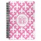 Fleur De Lis Spiral Notebook - 7x10 w/ Monogram
